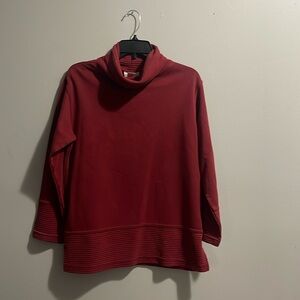 Coldwater Creek Cowl Neck Sweater Rustic Red Color